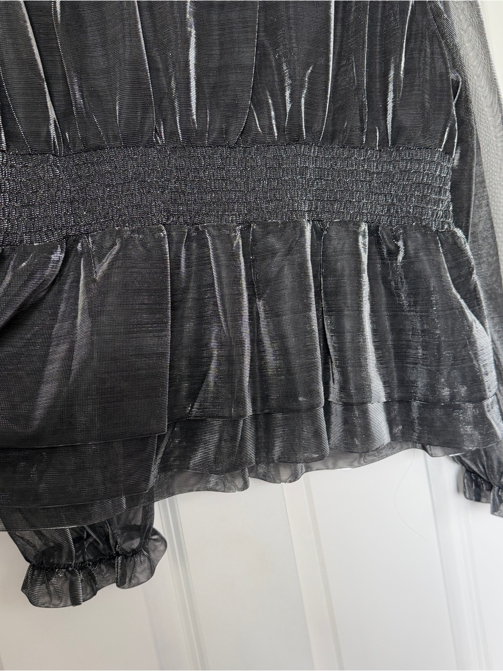 DR2 Silver Blouse Long Sleeve Top XL Whimsigoth - Picture 5 of 15